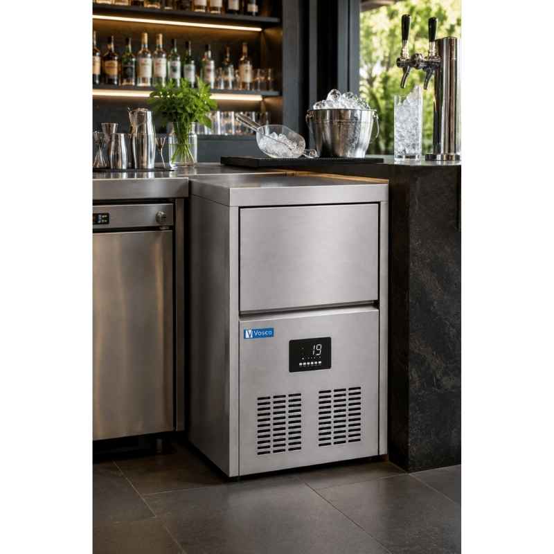 Vosco 30CYP 30 Kg/Gün Kapasiteli 15 Kg Hazneli Küp Buz Makinesi